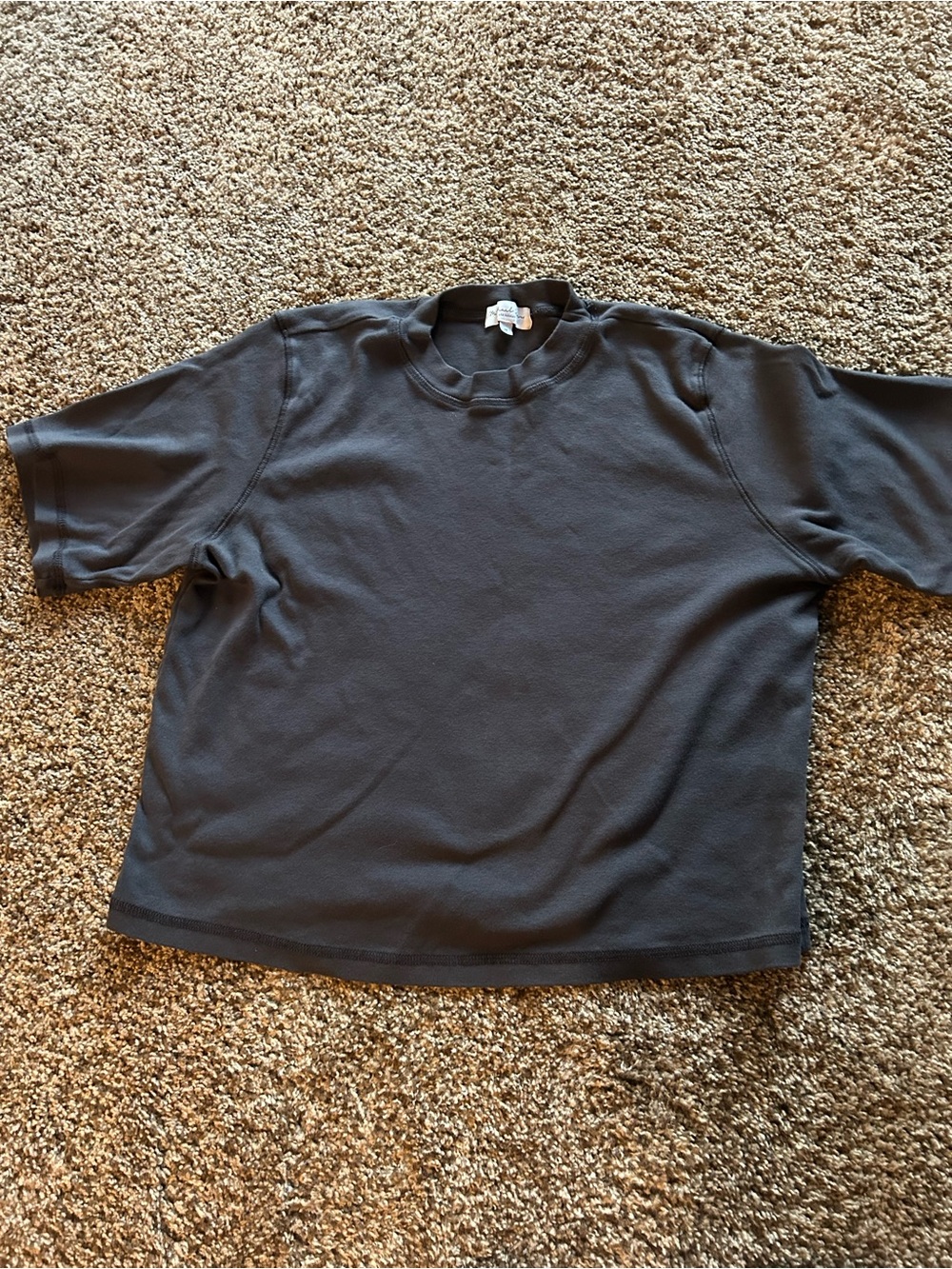 Michael Stars Short-Sleeve Crewneck Tee in Charcoal Gray